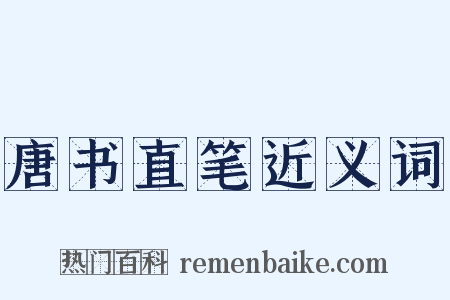 唐书直笔近义词是什么意思的图片